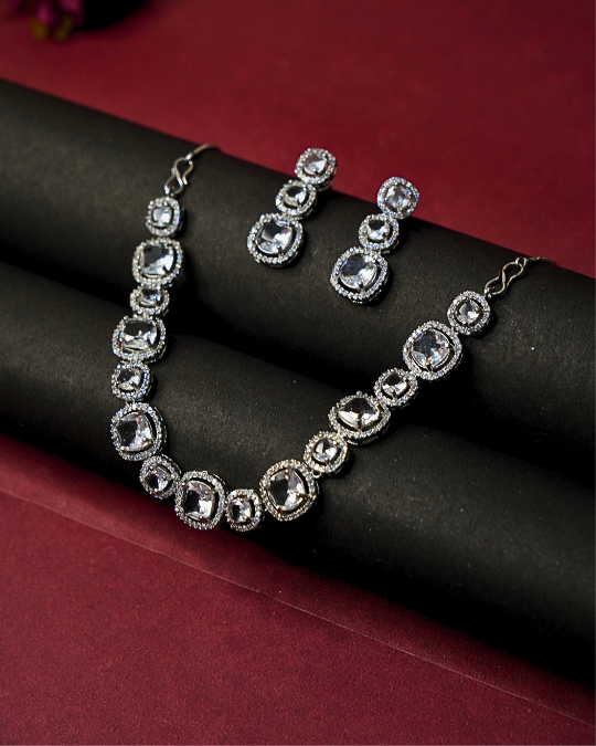 Bridal Party Necklace Set with American Diamonds