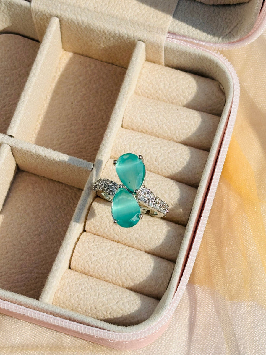 Elegance Square Halo Ring