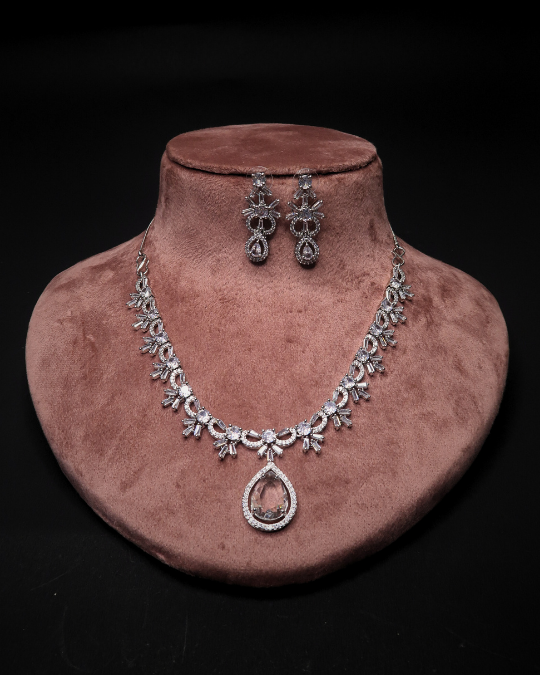 Elegant American Diamond Necklace Set for Women