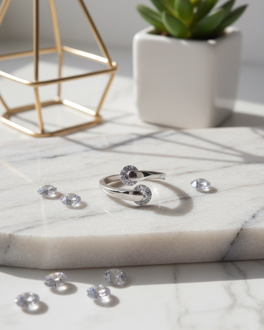 Crystal Halo Heritage Ring