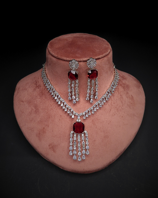 Fashion Statement Necklace with Matching Earrings