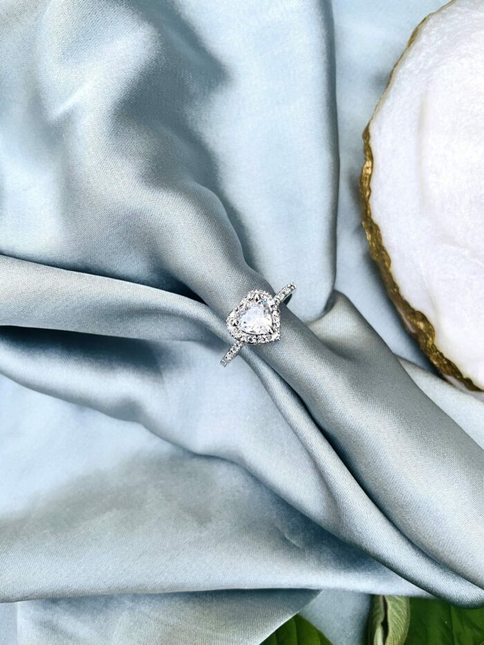 Platinum Halo Promise Ring