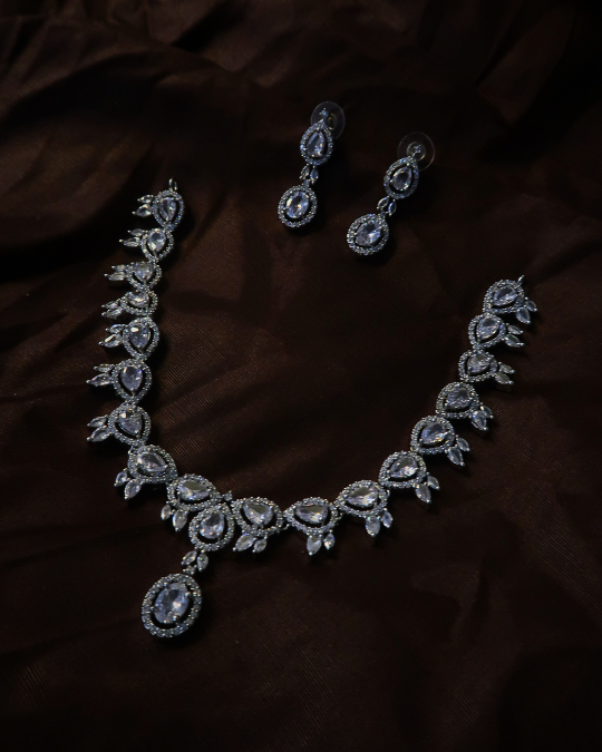 Party Wear Necklace Set – American Diamond Jewelry