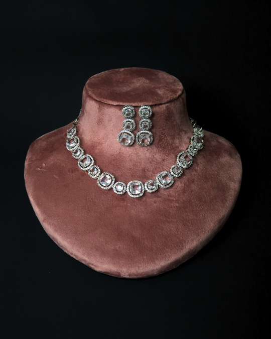 Bridal Party Necklace Set with American Diamonds