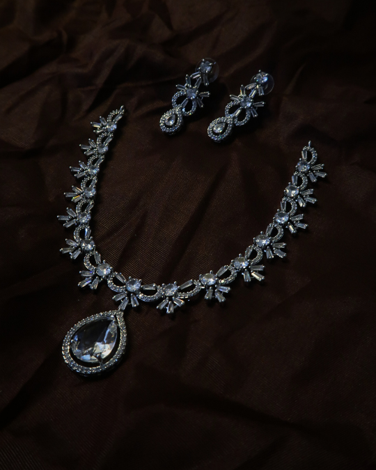 Elegant American Diamond Necklace Set for Women