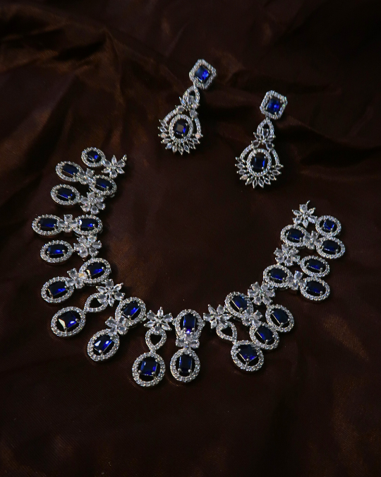Sparkling American Diamond Necklace for Brides