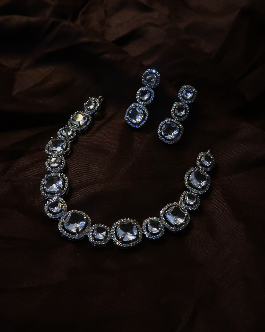 Bridal Party Necklace Set with American Diamonds