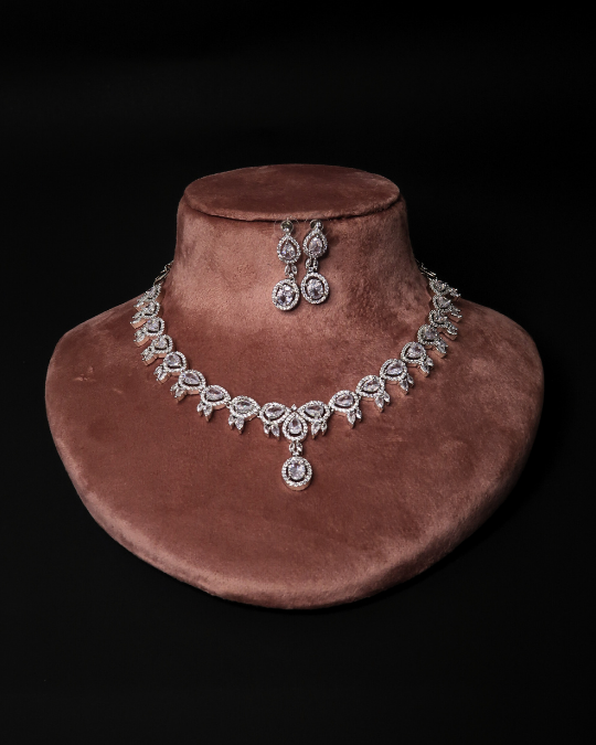 Party Wear Necklace Set – American Diamond Jewelry