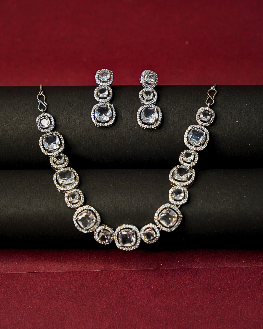 Bridal Party Necklace Set with American Diamonds