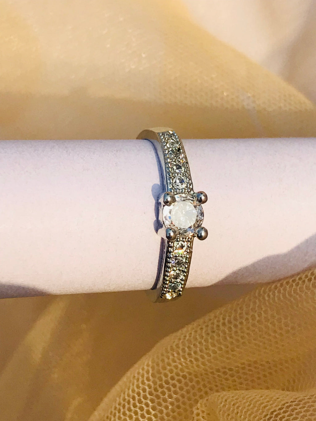 Diamond Whisper Halo Ring