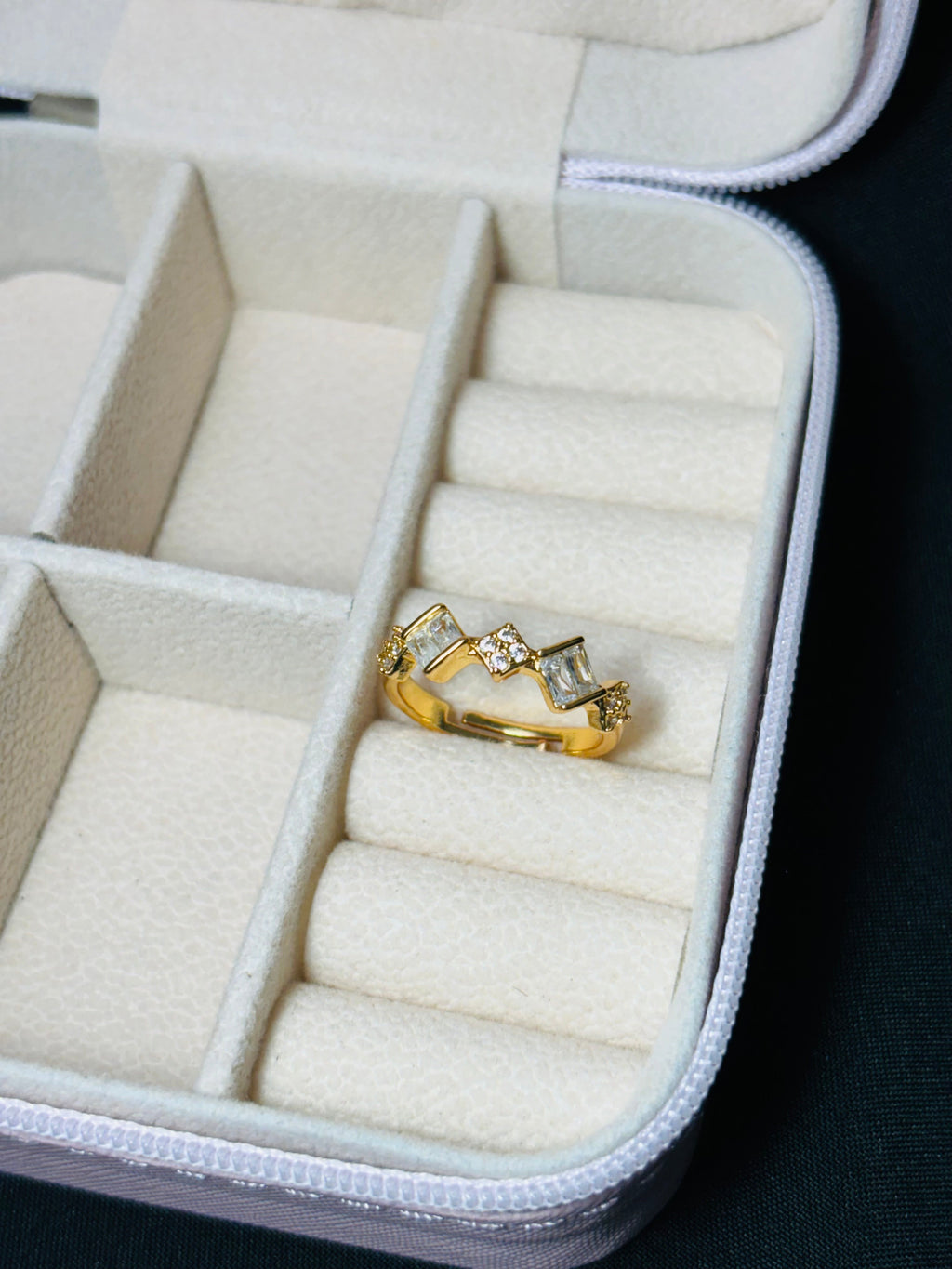 Gold Colour square shaped ring