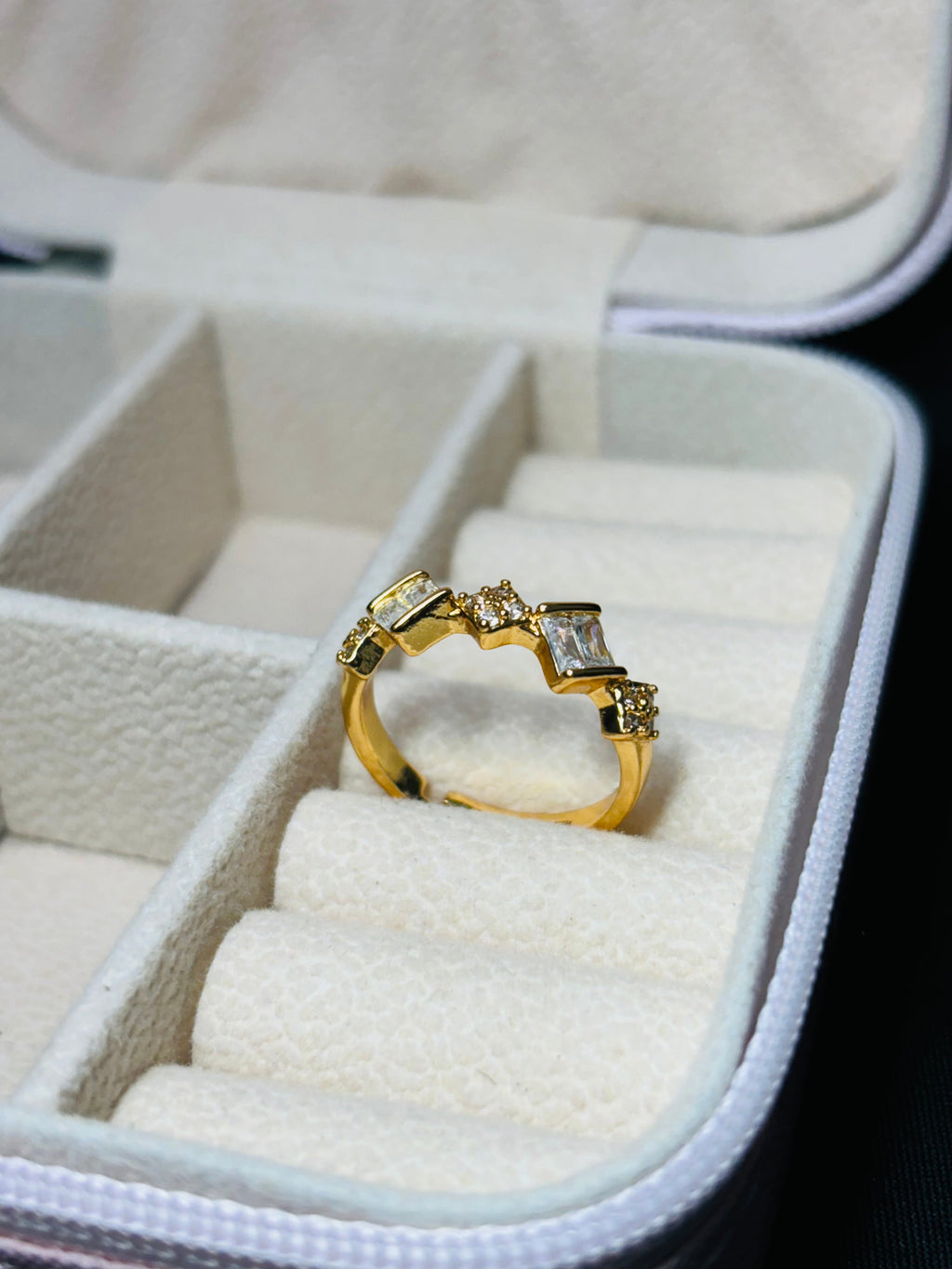 Gold Colour square shaped ring