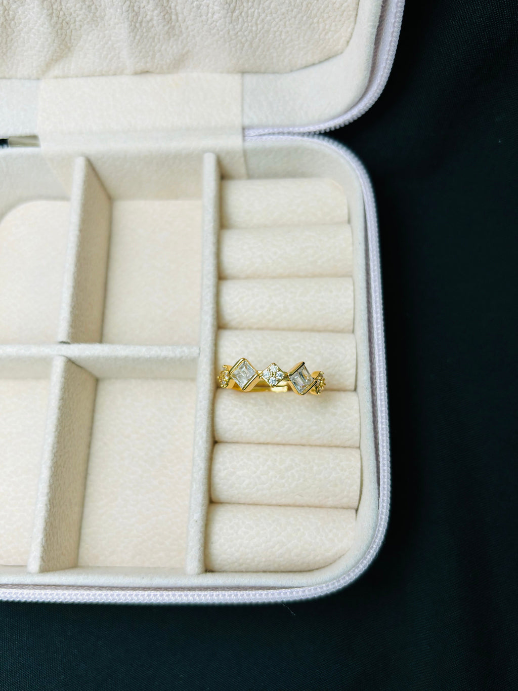 Gold Colour square shaped ring