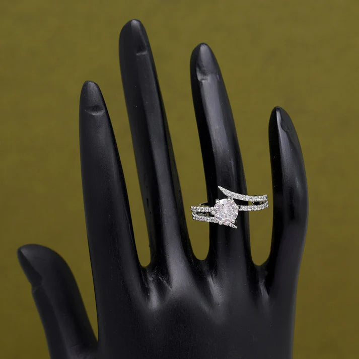 Prism Halo Emerald Cut Ring