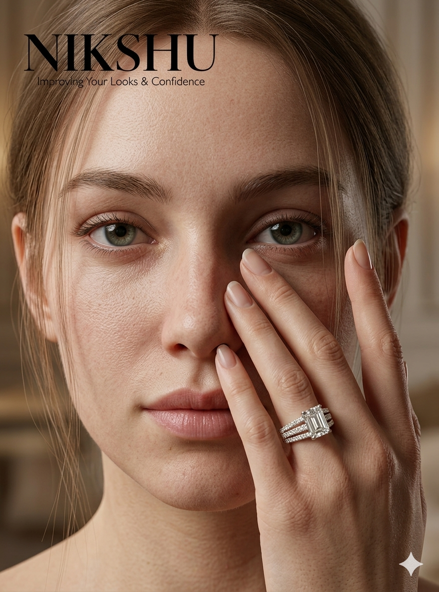 Ruby and white stone  Diamond Ring