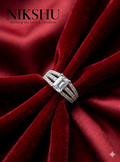 Ruby and white stone  Diamond Ring