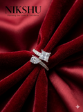 Royal Emerald Cut Halo Ring - Premium Wedding Jewelry Ring