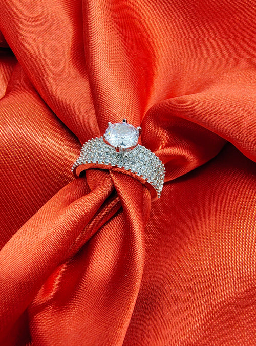 Celestial Square Halo Ring