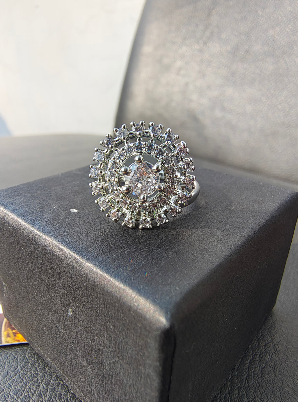 Diamond Crown Reflection Ring