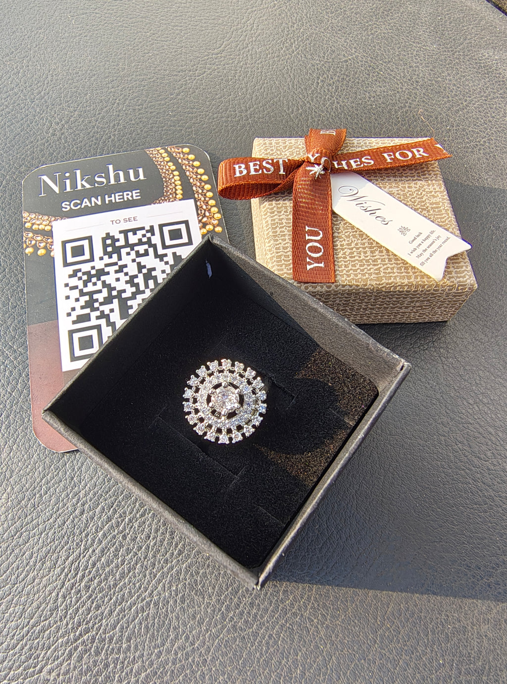 Diamond Crown Reflection Ring