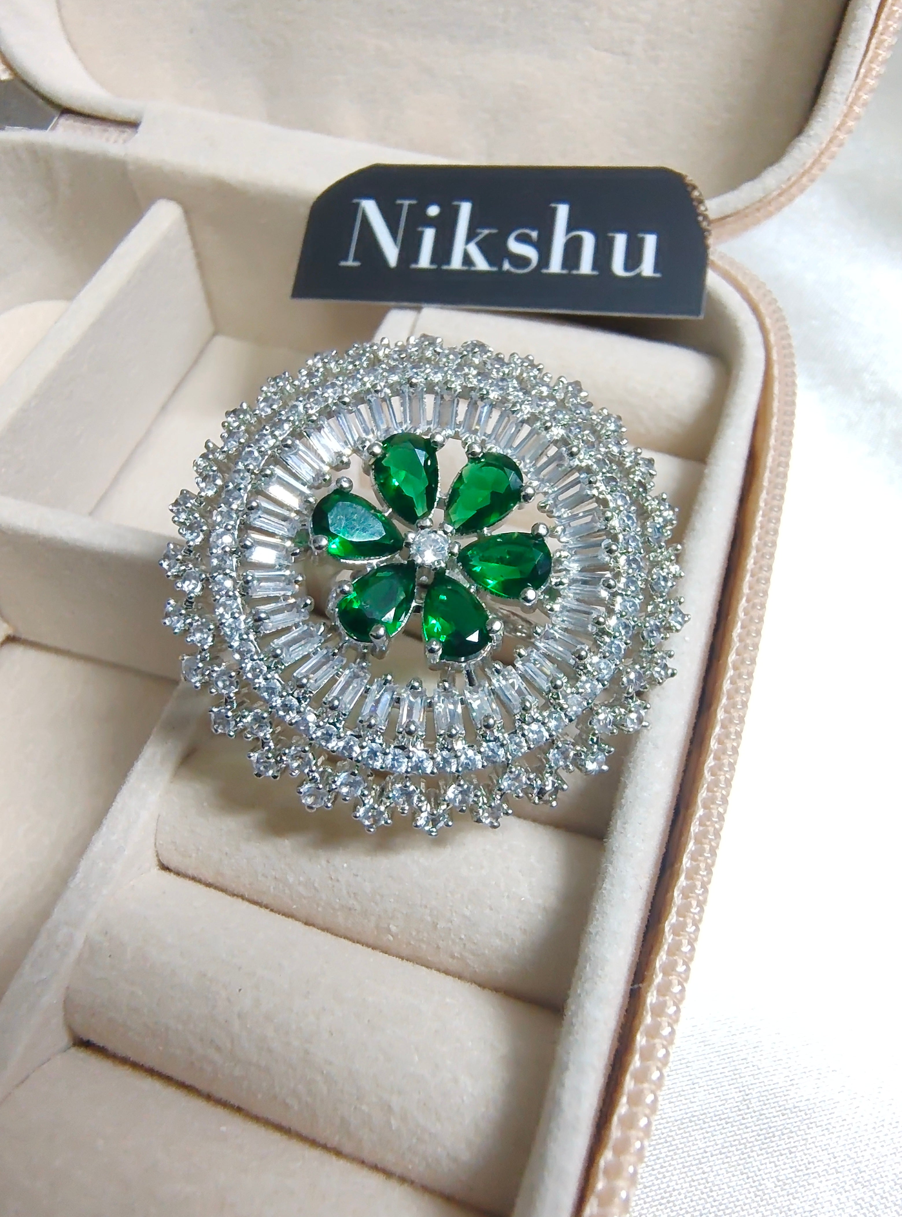 Luxe Crest Engagement Ring