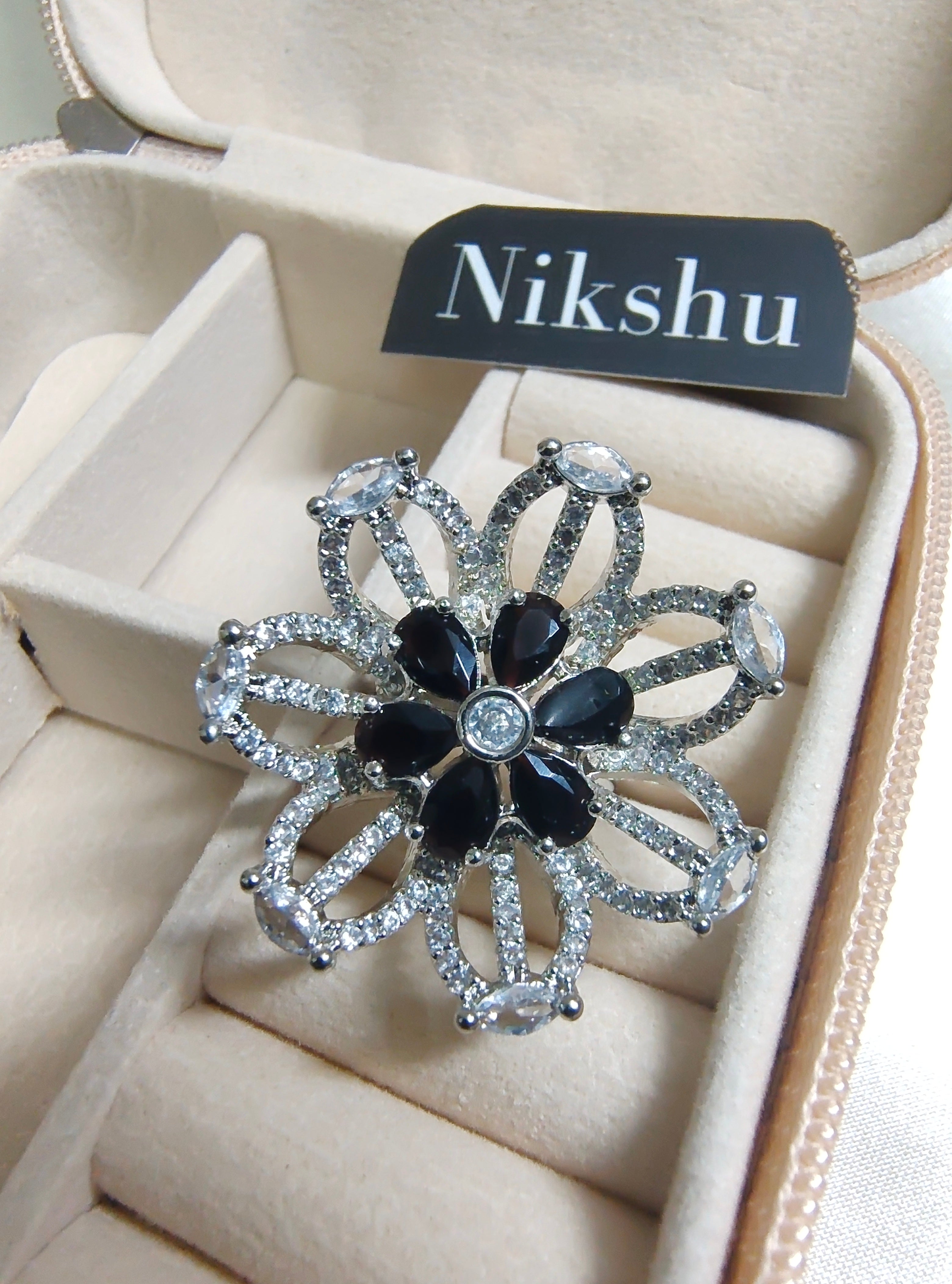 Diamond Halo Emblem Ring