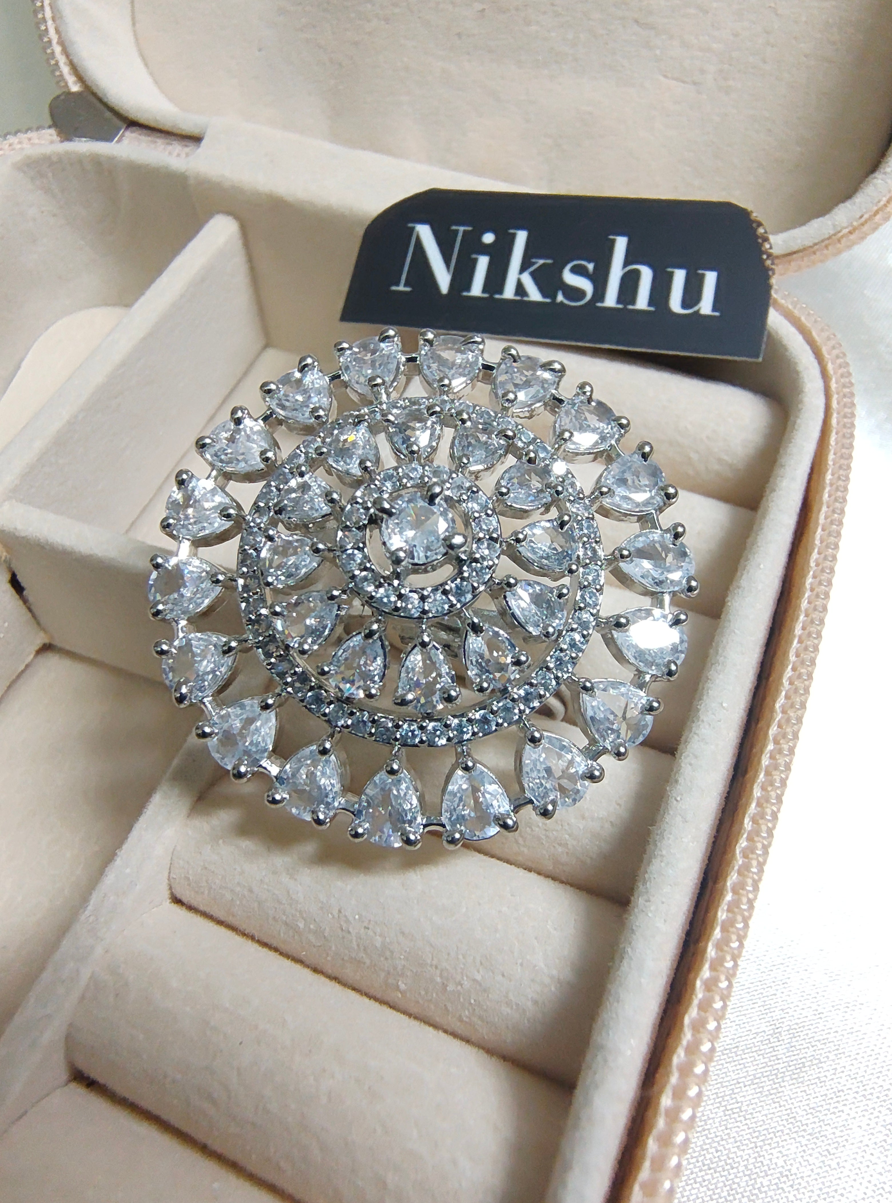 Platinum Halo AD Promise Ring