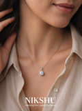 Nikshu Minimalist Round Zirconia Silver Pendant