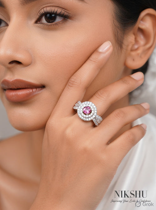 Aurora Square Diamond Ring