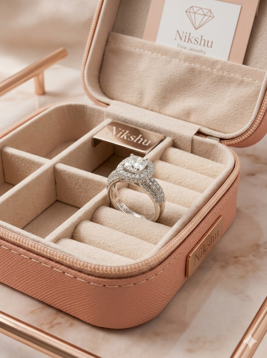 Nikshu Velvet Halo Signature Ring
