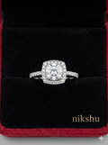 Luxury Pear Shaped Diamond Ring with Micro-Pave Stones