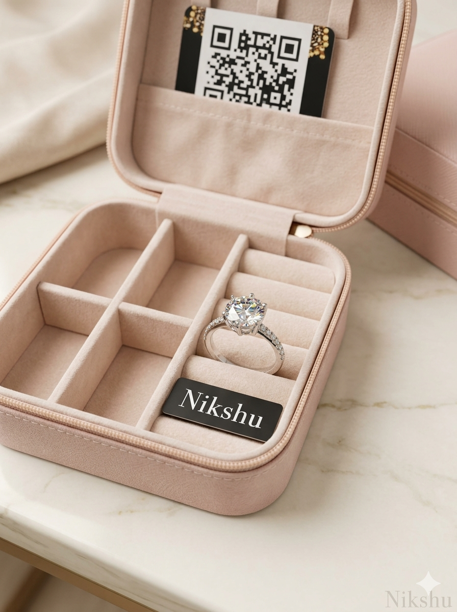Nikshu Designer Marquise Cut Diamond Ring for Special Occasions