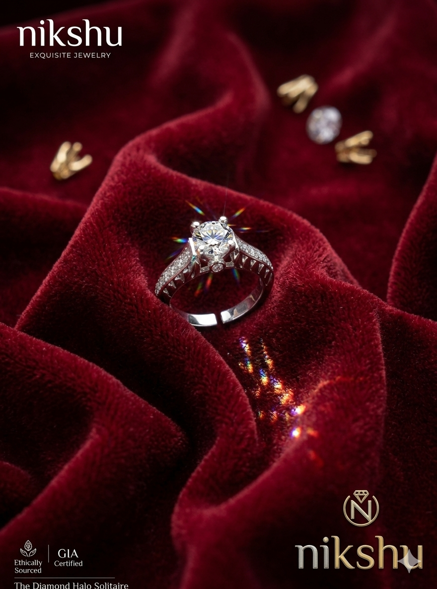 Royal Emerald Cut Halo Ring - Premium Wedding Jewelry Ring