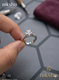 Royal Emerald Cut Halo Ring - Premium Wedding Jewelry Ring