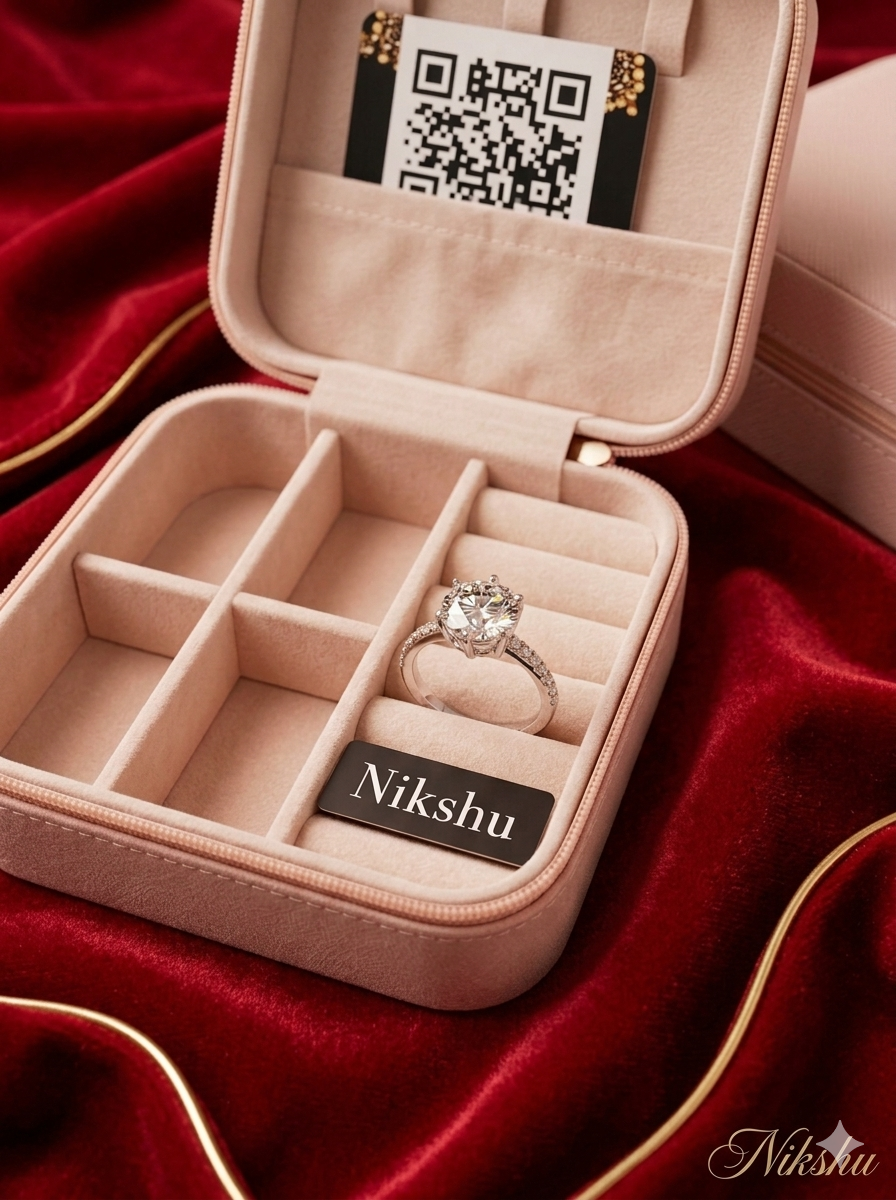 Nikshu Designer Marquise Cut Diamond Ring for Special Occasions