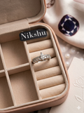 Luxury Pear Shaped Diamond Ring with Micro-Pave Stones