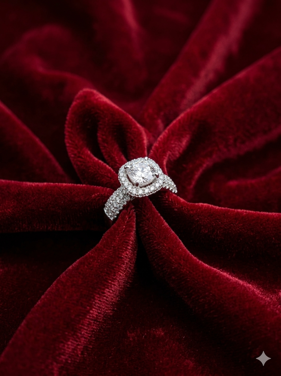 Nikshu Velvet Halo Signature Ring