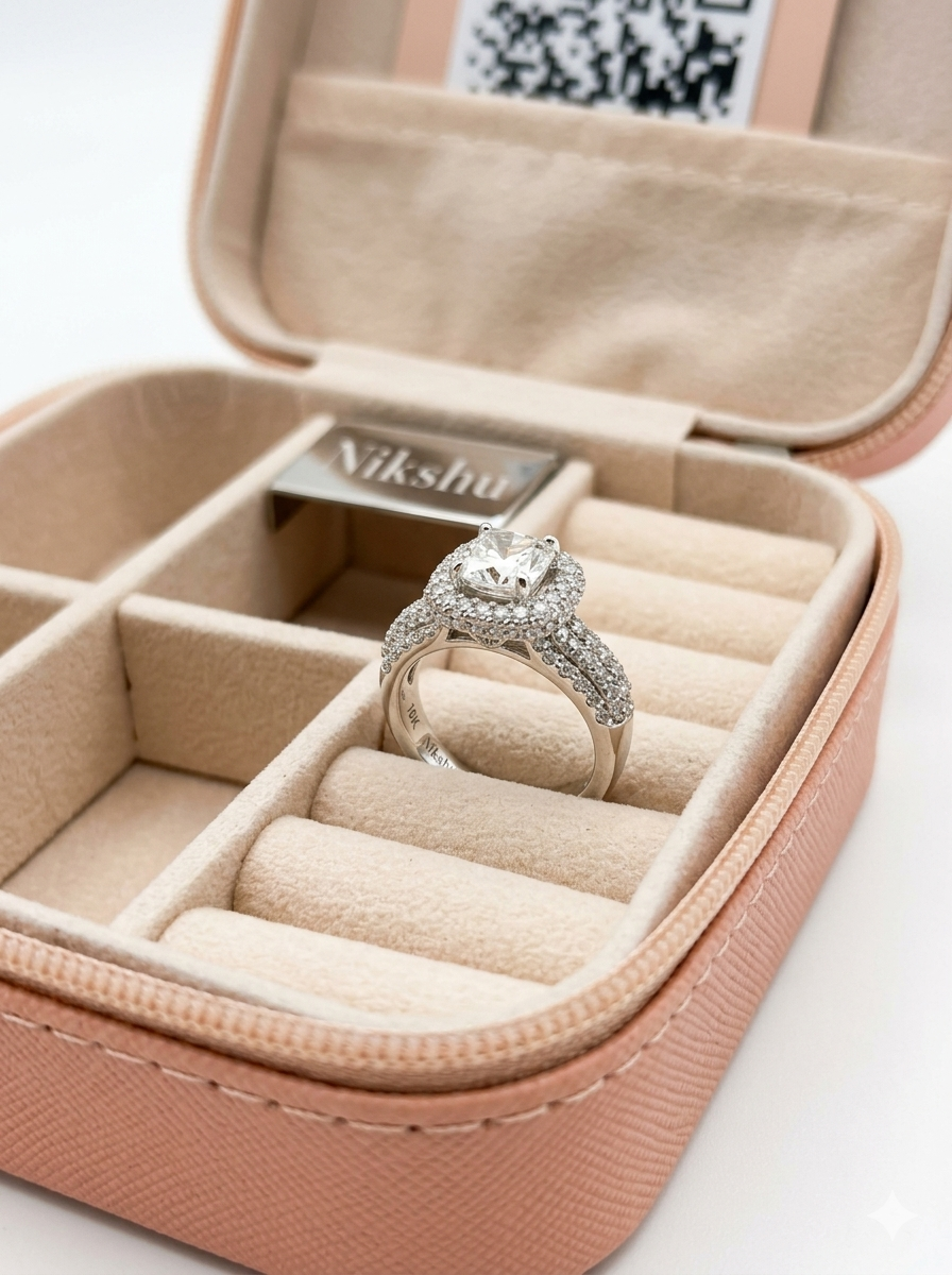 Nikshu Velvet Halo Signature Ring