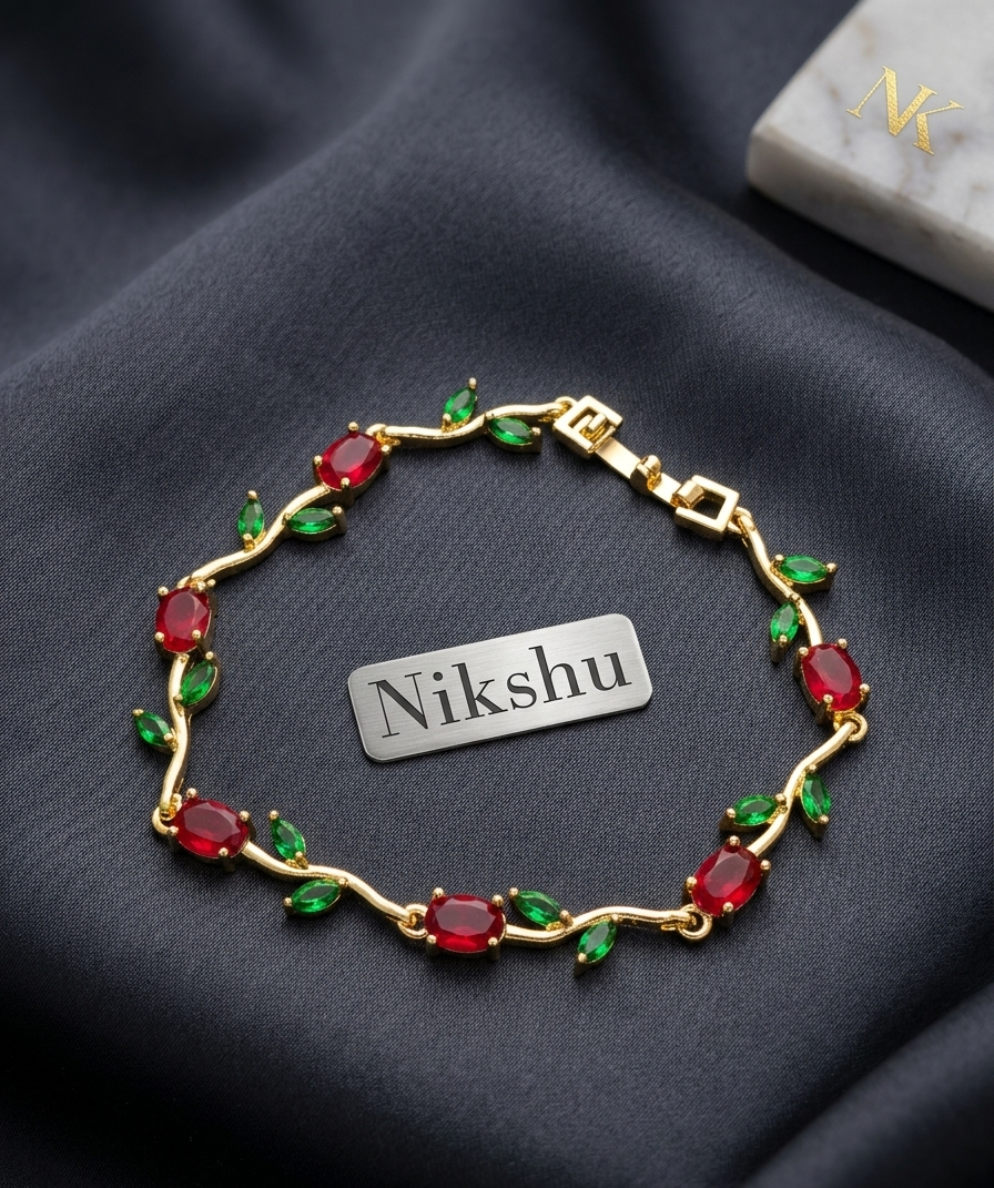 Evergreen Halo Engagement Ring Crystal Vine Bracelet